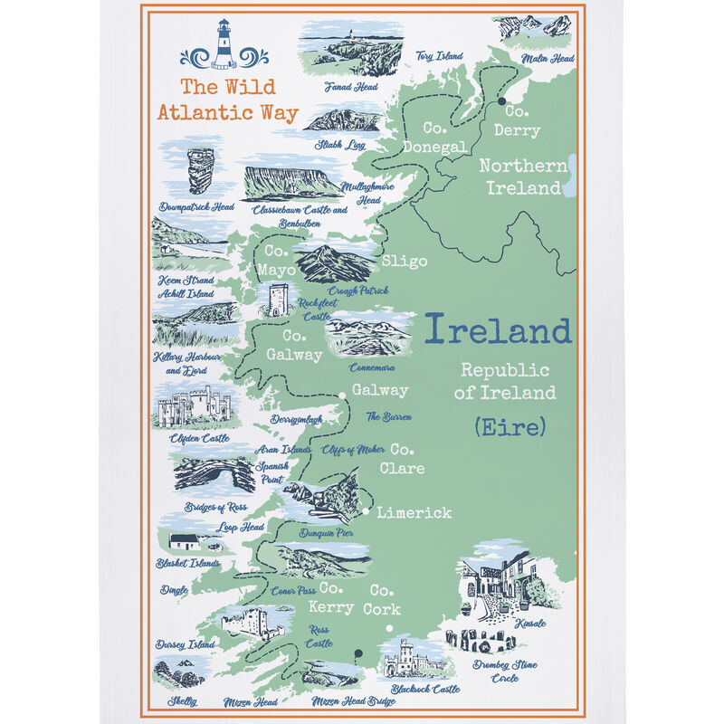 Wild Atlantic Way Cotton Tea Towel